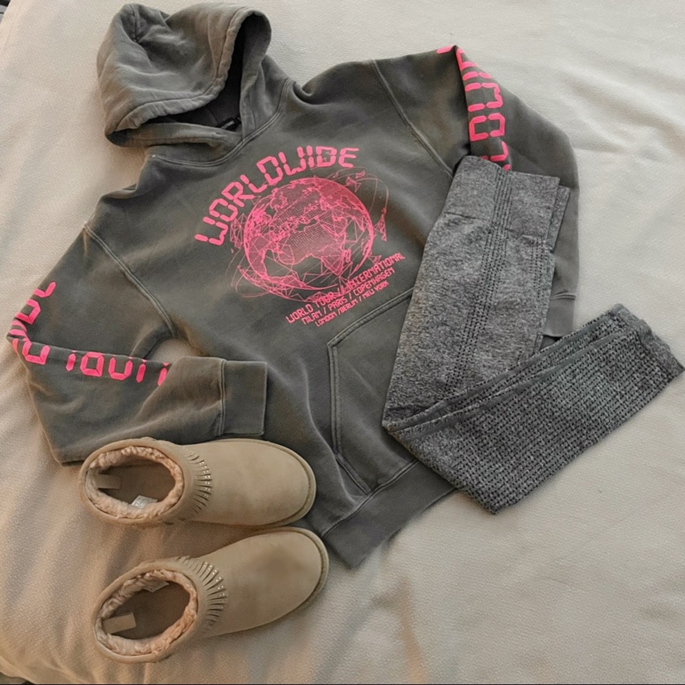PLT Worldwide Neon Pink Hoodie